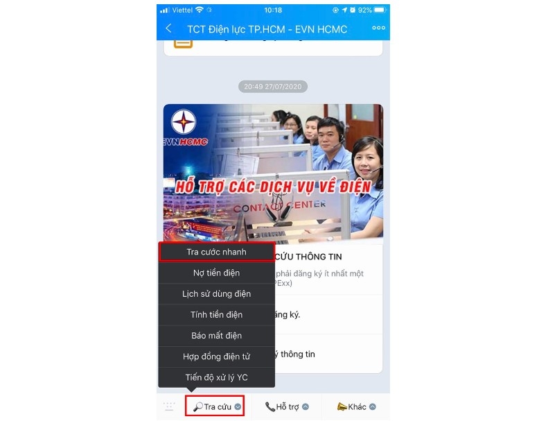 Cách tra cứu thông tin tiền điện qua Zalo - hình 6