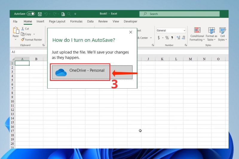 Cách tự động lưu file excel vào OneDrive ảnh 3
