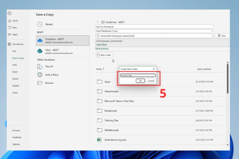 Cách tự động lưu file excel vào OneDrive ảnh 7