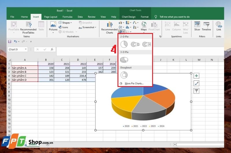 Cách vẽ biểu đồ trong Excel ảnh 10