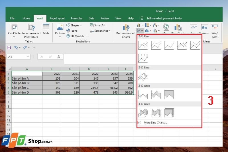 Cách vẽ biểu đồ trong Excel ảnh 6