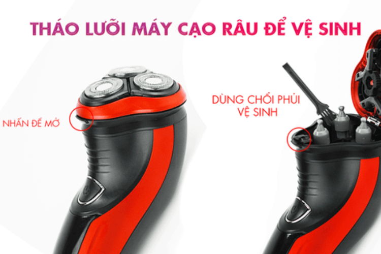 cách vệ sinh máy cạo râu 2