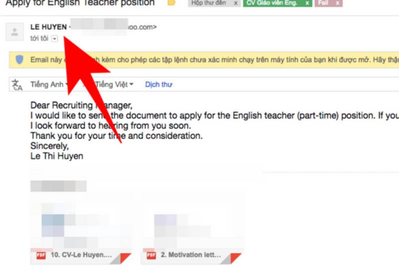 cách viết email gửi CV ảnh 2