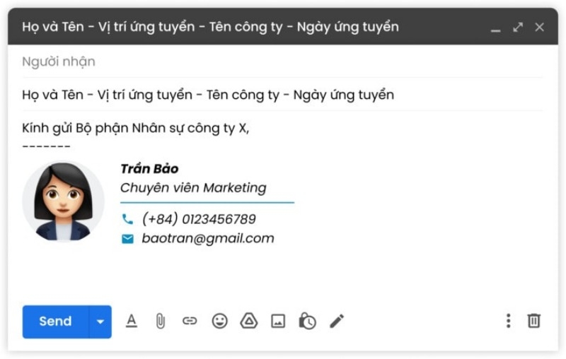 cách viết email gửi CV ảnh 3