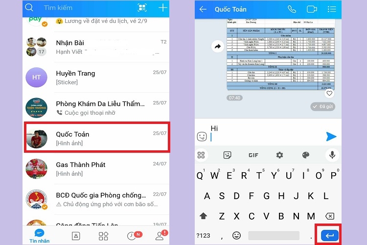 Cách viết xuống dòng trên điện thoại Android (Hình 4)