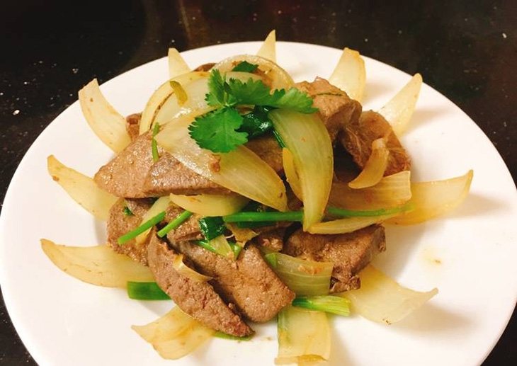 cách xào gan lợn - 8