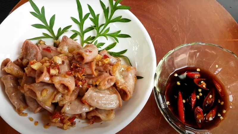 cách xào lòng heo 7