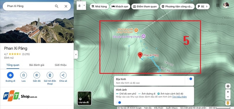 Cách xem độ cao trên Google Maps ảnh 8