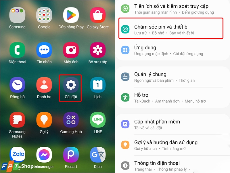 Cách xem dung lượng điện thoại Samsung ảnh 1