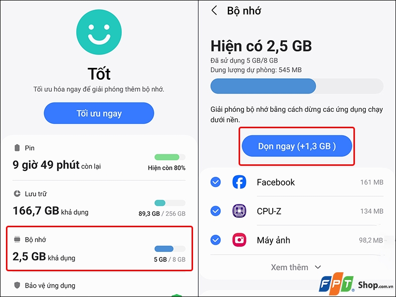 Cách xem dung lượng điện thoại Samsung ảnh 3
