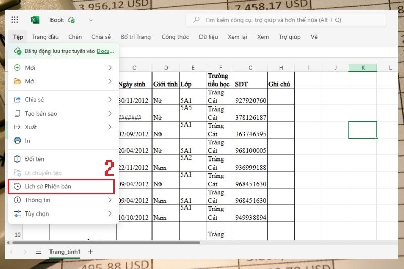 Cách xem lịch sử chỉnh sửa file trong Excel Online ảnh  3