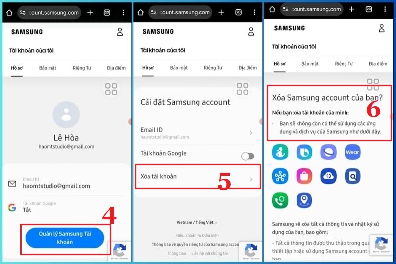 Cách xóa tài khoản Samsung ảnh 10