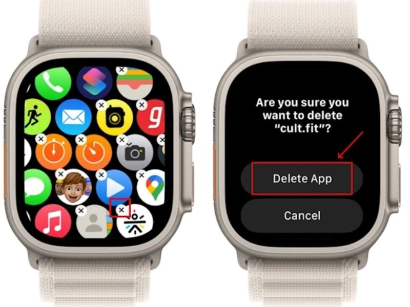 Cách xóa ứng dụng mặc định trên Apple Watch
