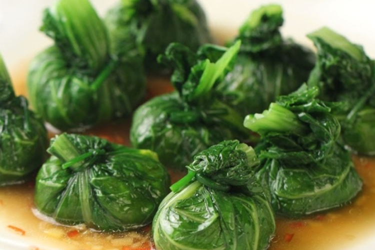 cải bẹ xanh nhồi thịt (ảnh 6)