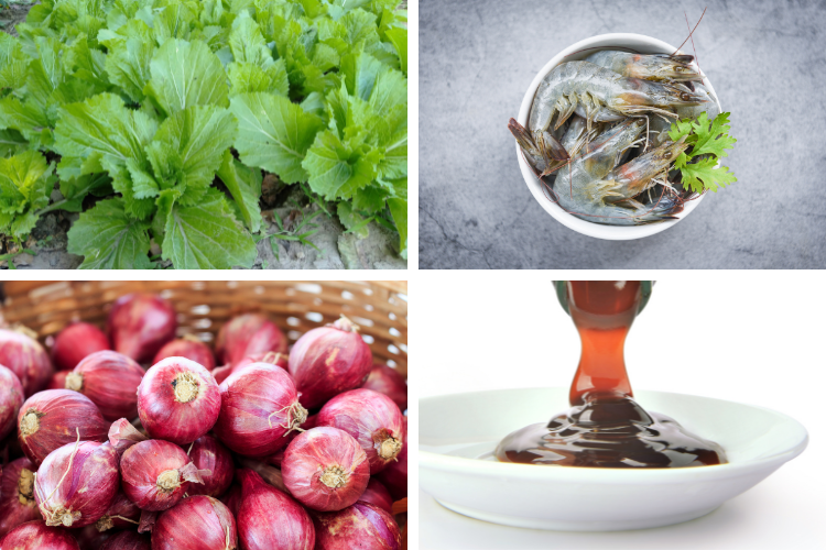 Cải bẹ xanh xào tôm hình 2