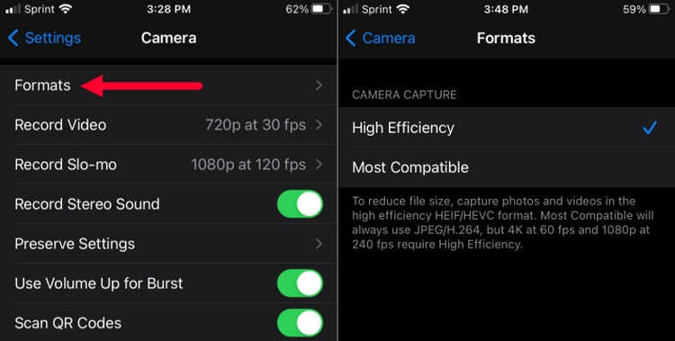 Cài đặt chất lượng ảnh chụp trên iPhone - ảnh 2