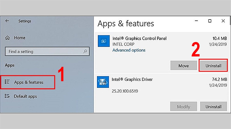 cài đặt Intel HD Graphics 12