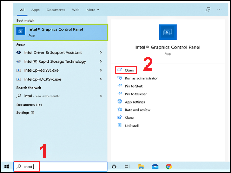 cài đặt Intel HD Graphics 4