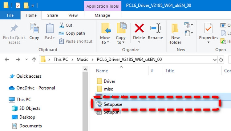 Thư mục Download chứa tệp driver máy in Canon 251dw đã tải về