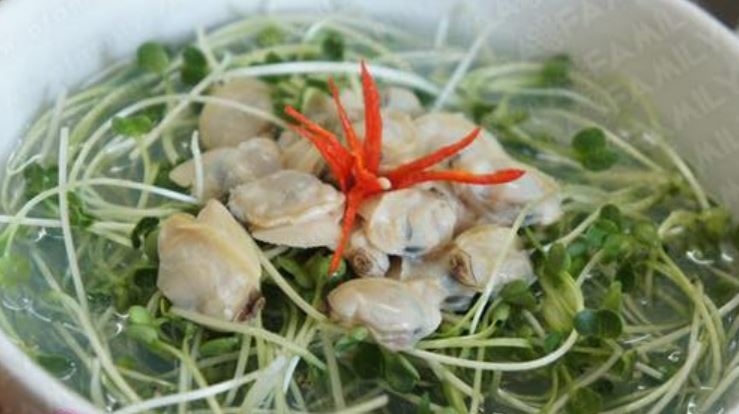 cải mầm nấu nghêu 5