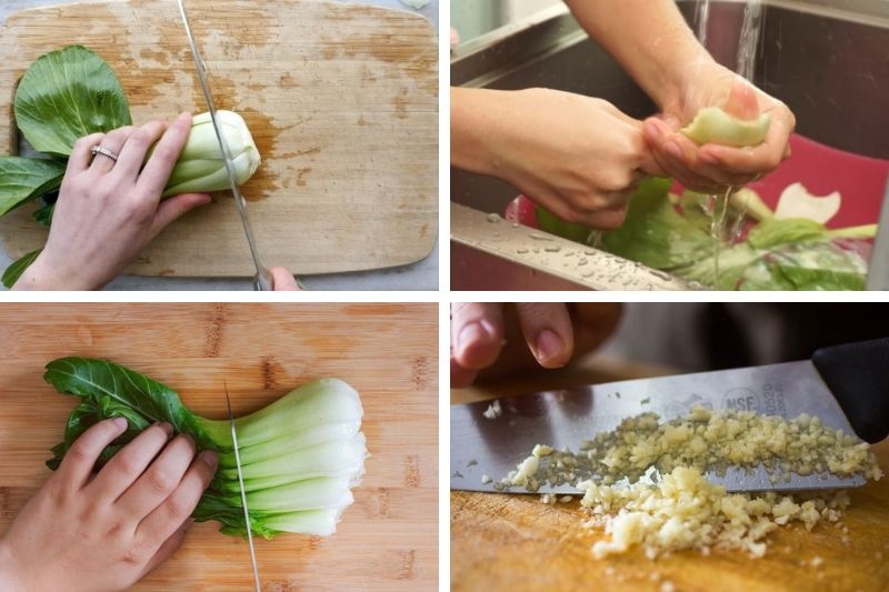 Cải thìa xào tỏi ảnh 3