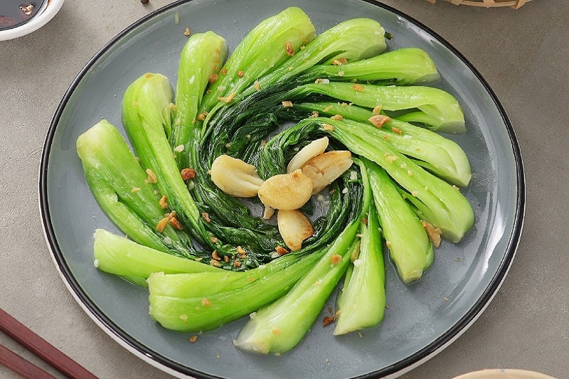 Cải thìa xào tỏi ảnh 5