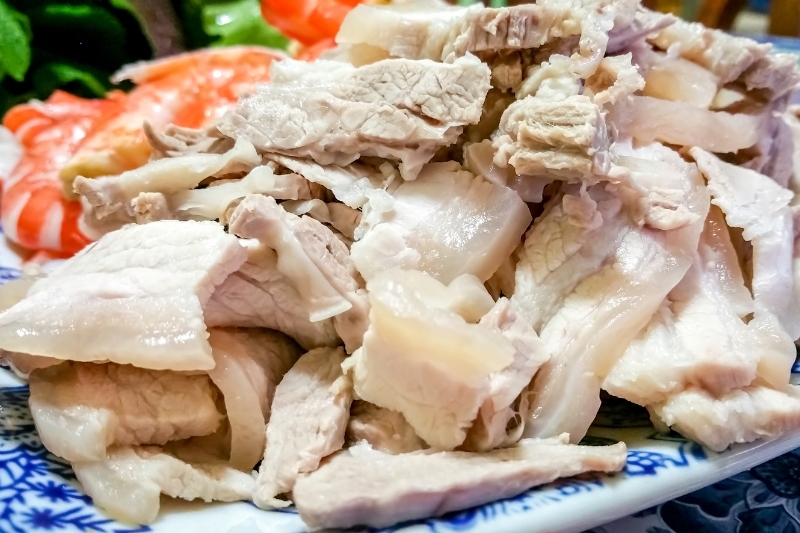 cải xanh cuốn tôm thịt 2