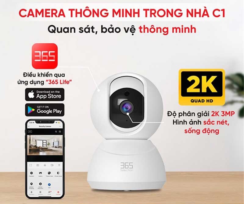 Camera giám sát IP 3MP 365 Selection C1 (hình 2)
