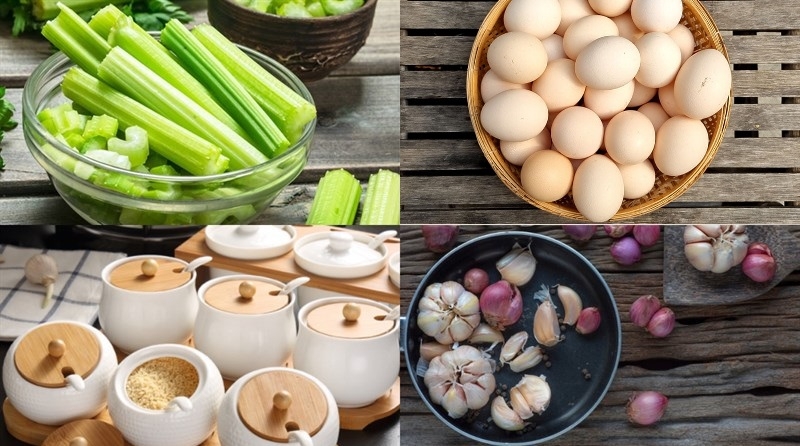 cần tây xào trứng 2