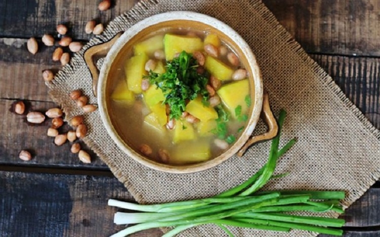 Canh bí đỏ đậu phộng (Hình 1)