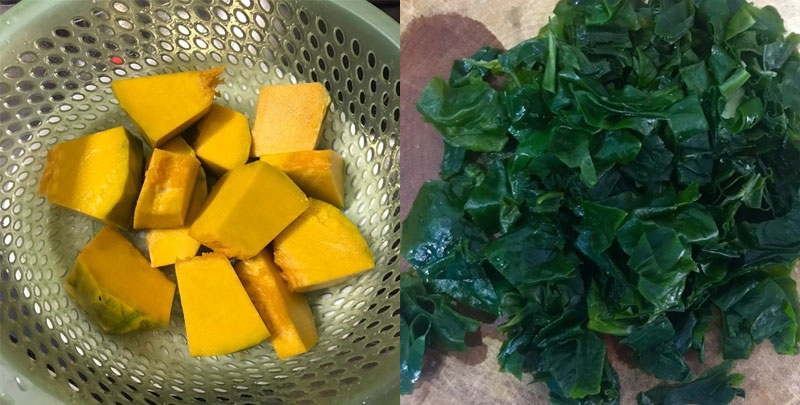 Canh bí đỏ thịt bằm rong biển hình 2
