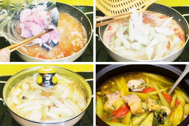 Canh cá nấu dọc mùng kiểu Bắc ảnh 7