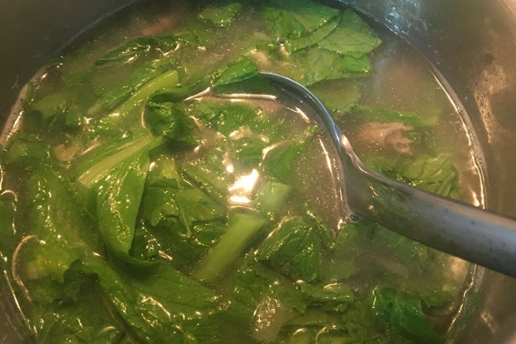canh cải bẹ xanh lòng gà 6