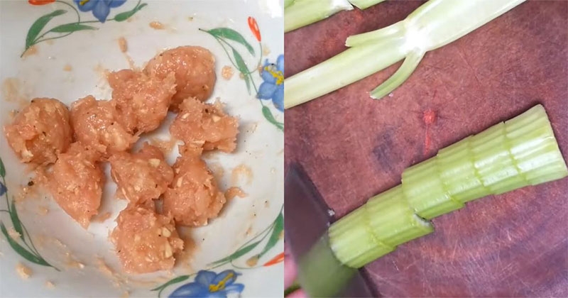 Canh cần tây cá viên hình 3