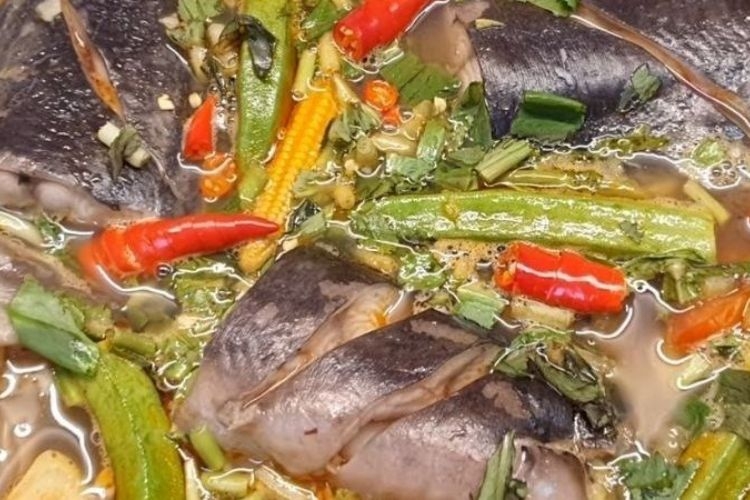 Canh chua cá trê rau nhút