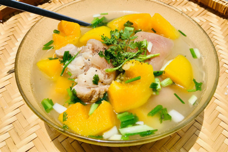 canh móng giò hầm đu đủ 1