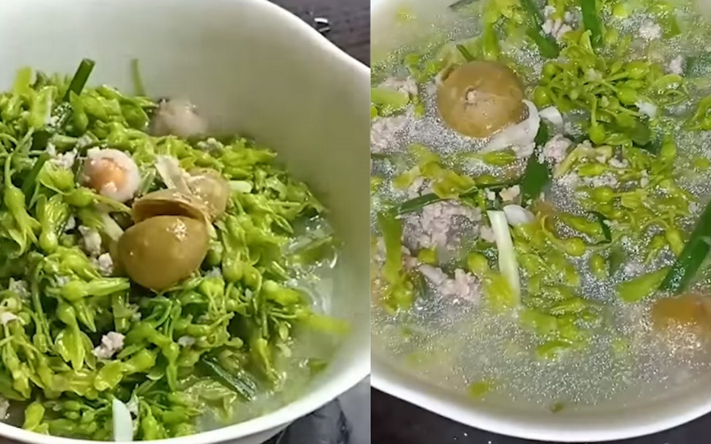 Nấu canh hoa thiên lý