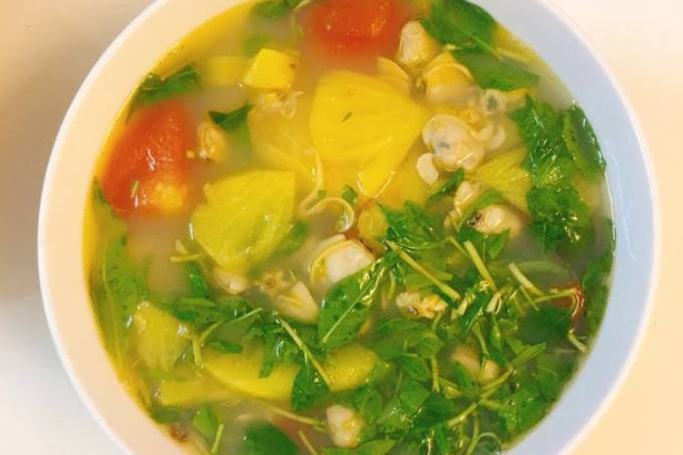 canh ngao nấu dứa hình 3