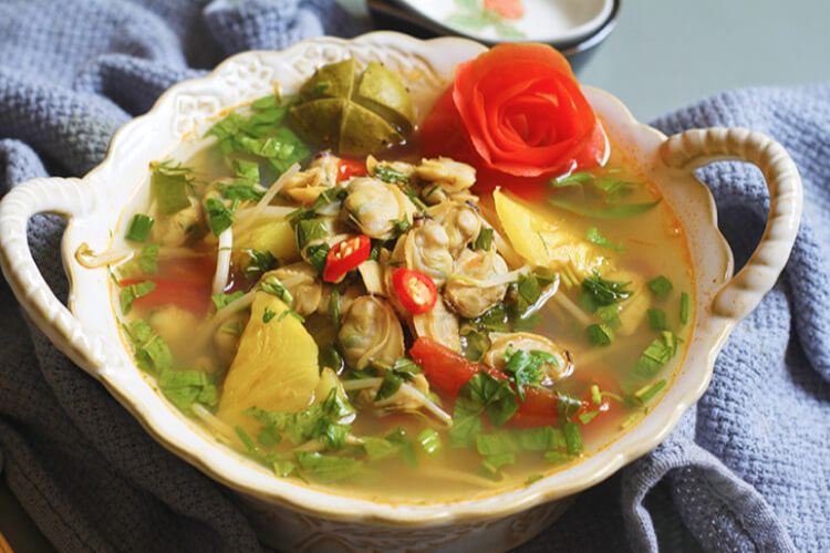 canh ngao nấu dứa hình 8