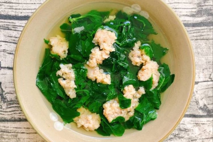Canh rau tập tàng nấu tôm khô