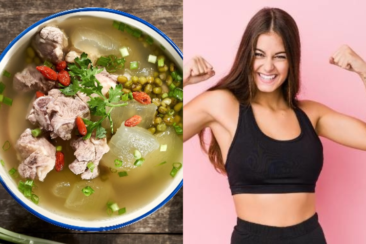 Canh sườn non nha đam và đậu xanh 1