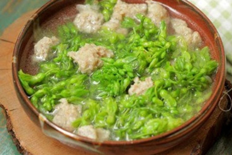 canh thịt bò hoa thiên lý