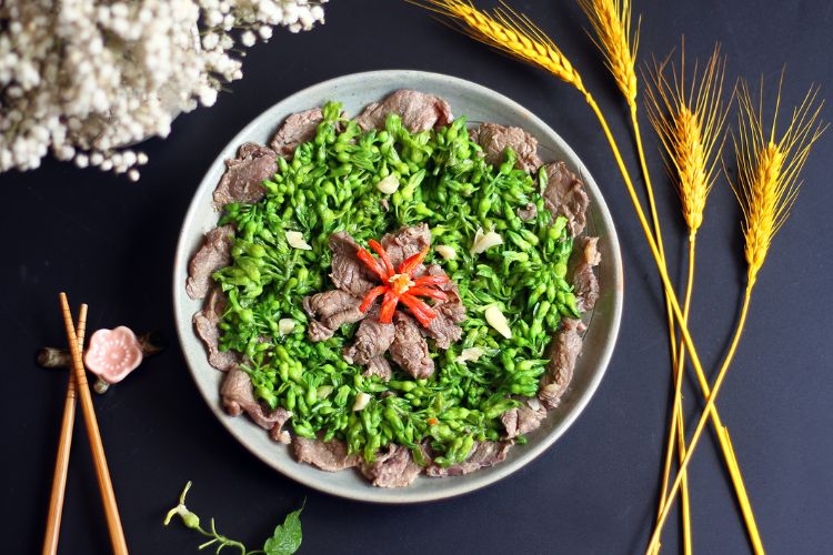 canh thịt bò hoa thiên lý