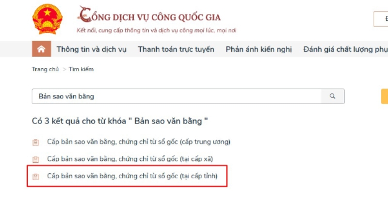 Hướng dẫn chi tiết thủ tục xin cấp lại bằng cấp 3 bị mất bước 2