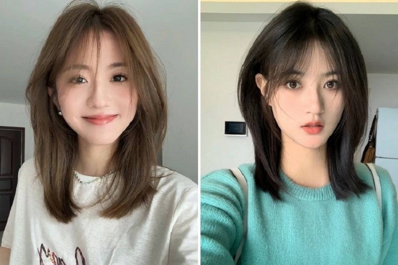 Cắt tóc lá 2 tầng ảnh 2