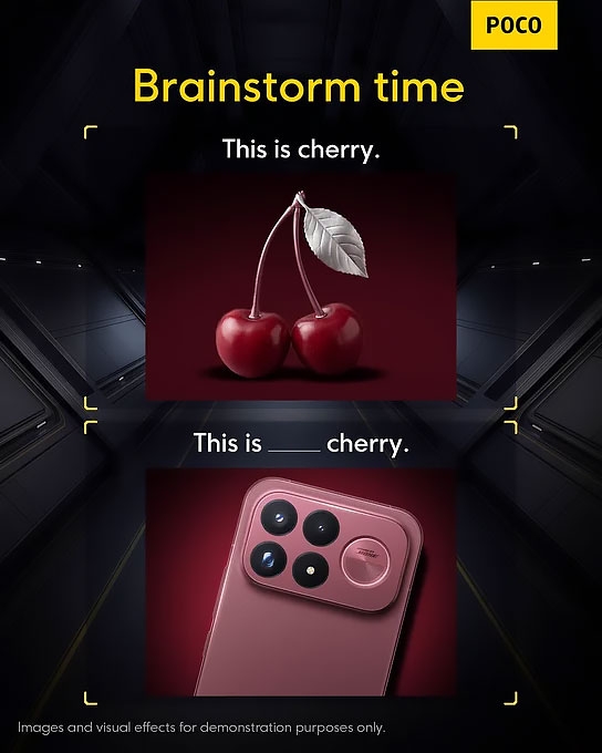 POCO F9 Ultra màu Dark Cherry sử dụng mặt lưng hoàn thiện dạng sợi thủy tinh với bề mặt nhám.