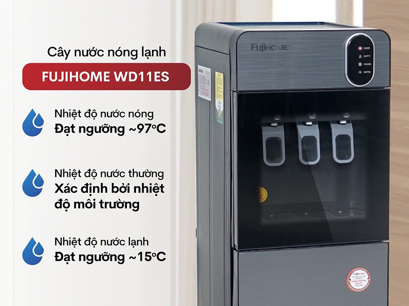 Cây nước nóng lạnh hút bình Fujihome WD11ES (hình 8)