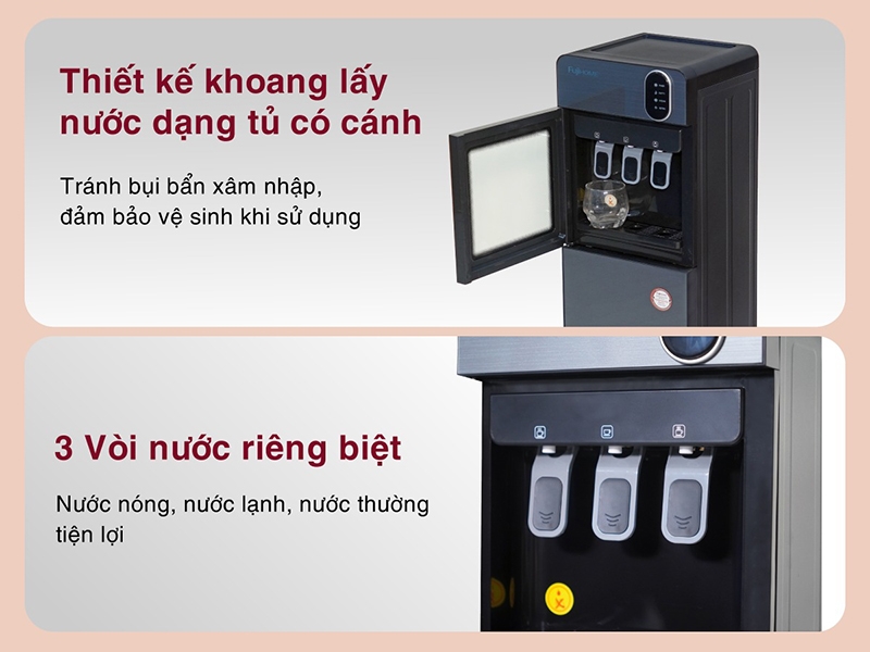 Cây nước nóng lạnh hút bình Fujihome WD11ES (hình 5)