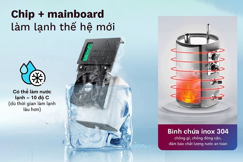 Cây nước nóng lạnh hút bình Fujihome WD606ES (hình 5)
