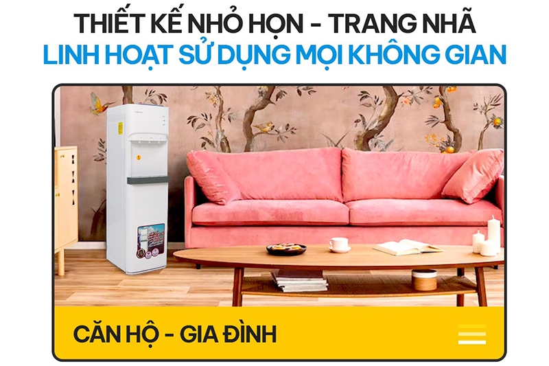 Cây nước nóng lạnh hút bình Fujihome WD606ES (hình 3)